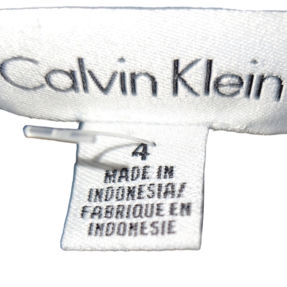 Calvin Klein Tweed Pencil Skirt with Faux Leather Trim Size 4 - Picture 9 of 10